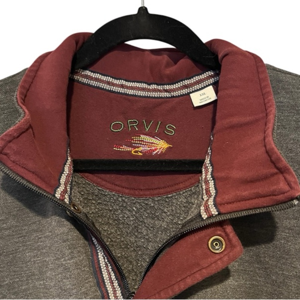 Orvis Gray Zip Up Sweater - Picture 4 of 5